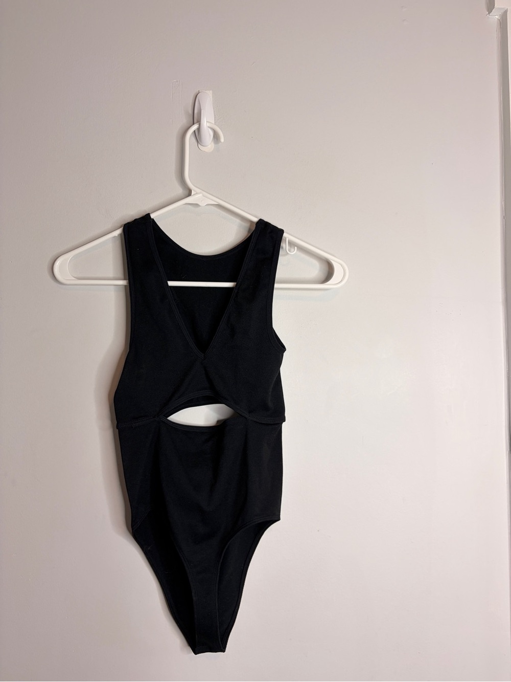 NWT Colsie Black Cut Out ribbed Bodysuit XS